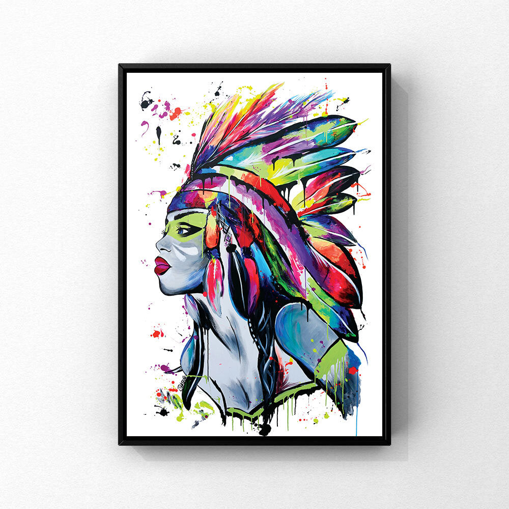 Female Headdress Print