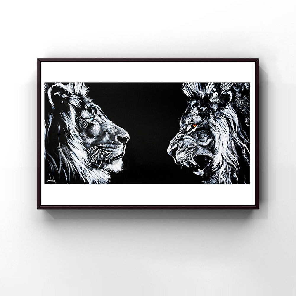 Lion & Lioness Print