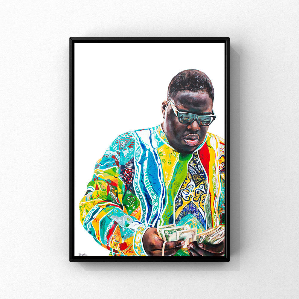 Biggie 'MONEY NEVER SLEEPS' Print