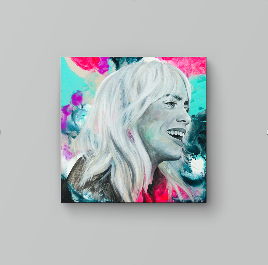Billie Eilish - Music Waves Canvas Print