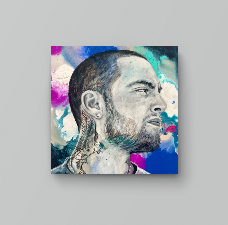 Mac Miller - Music Waves Canvas Print