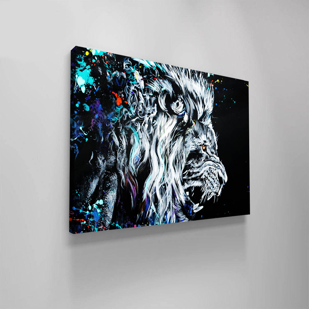 Colourful Lion Canvas