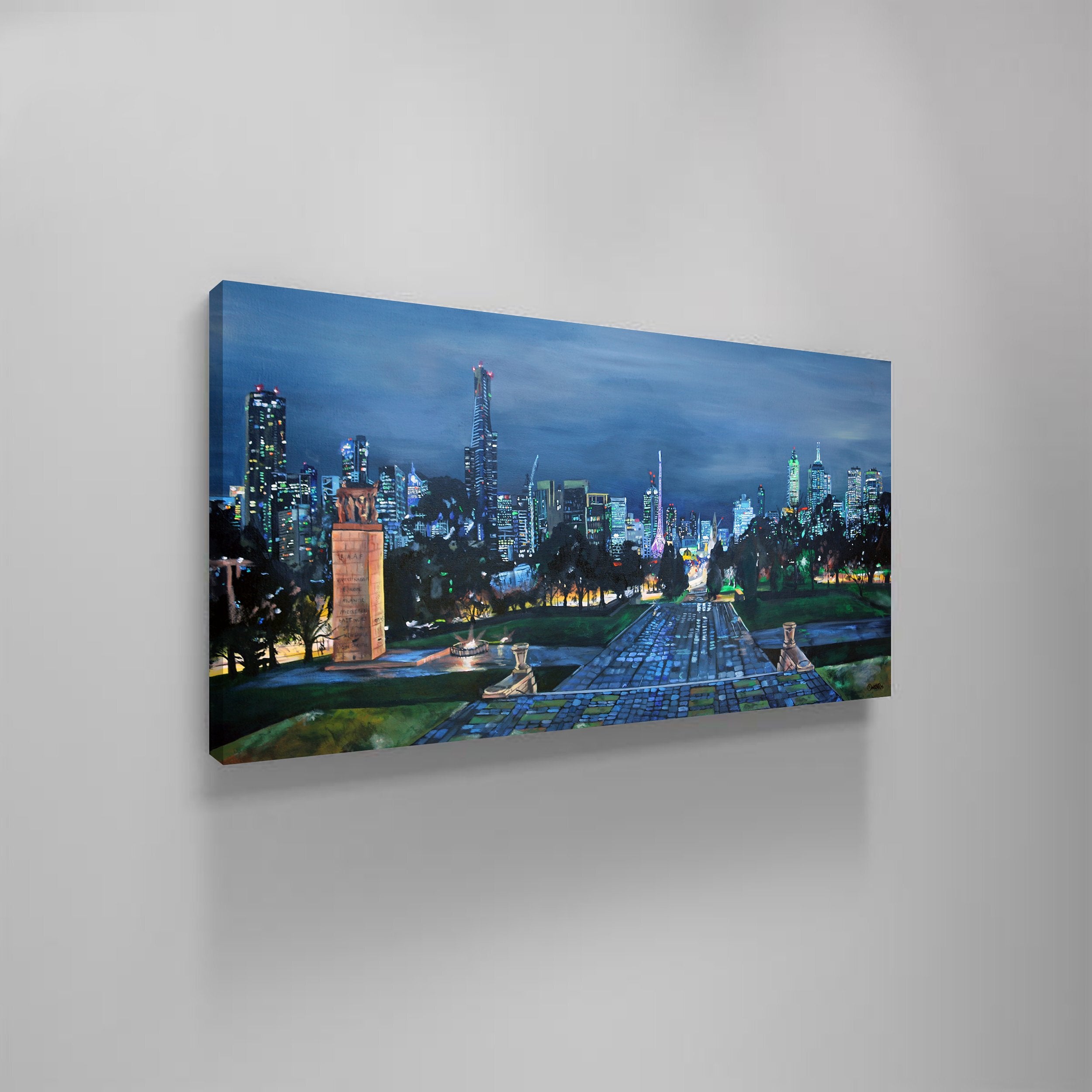 Melbourne by Night Canvas