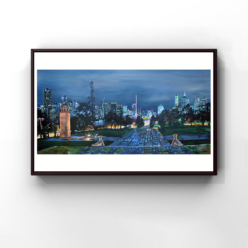 Melbourne by Night Print