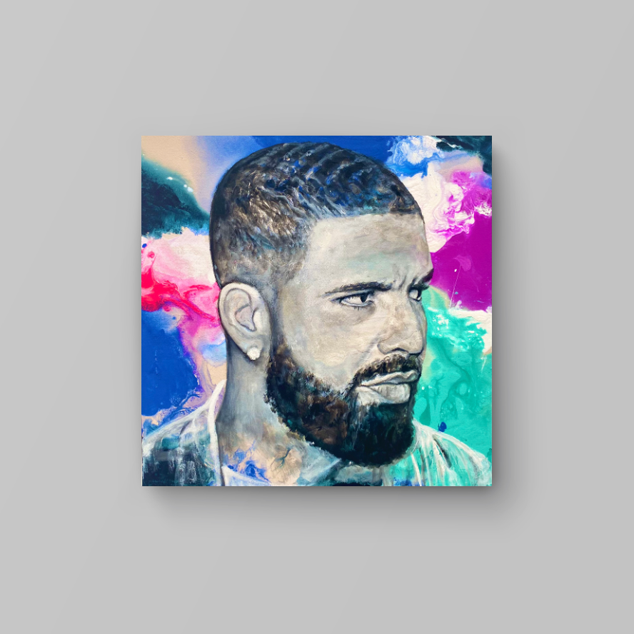 Drake - Music Waves Canvas Print