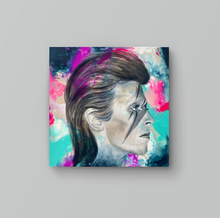 David Bowie - Music Waves Canvas Print