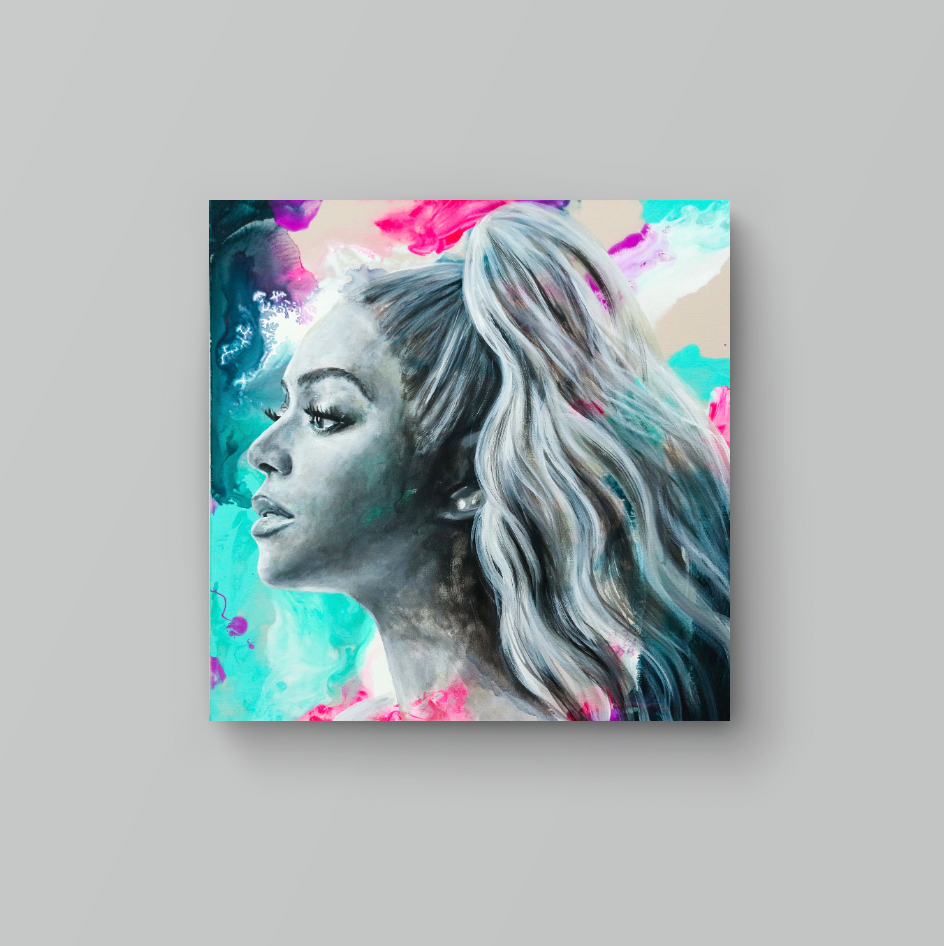 Beyonce - Music Waves Canvas Print